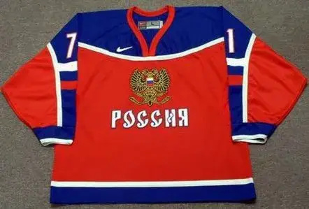 ILYA KOVALCHUK 2004 Team Russia Nike Olympic Throwback Hockey Jersey