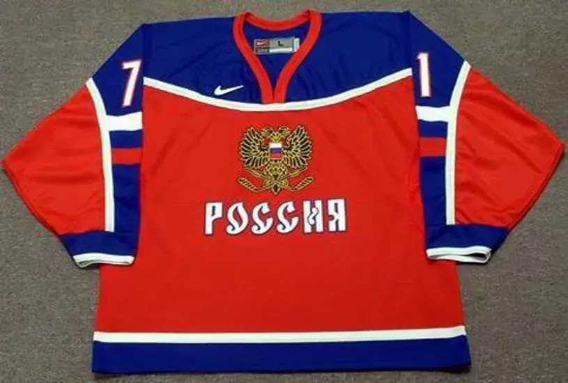 ILYA KOVALCHUK 2004 Team Russia Nike Olympic Throwback Hockey Jersey