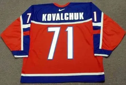 ILYA KOVALCHUK 2004 Team Russia Nike Olympic Throwback Hockey Jersey 