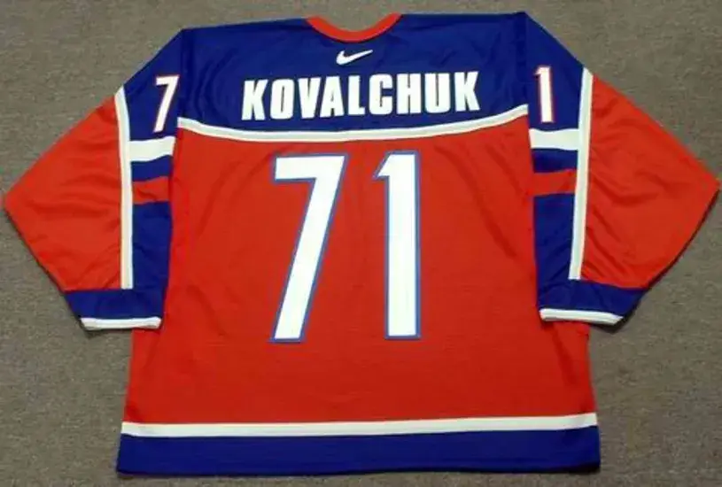 ILYA KOVALCHUK 2004 Team Russia Nike Olympic Throwback Hockey Jersey 