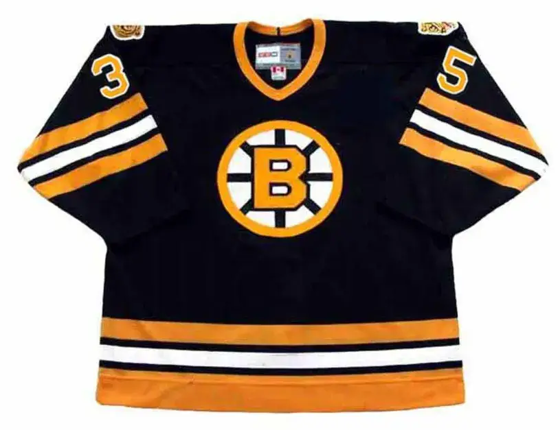 ANDY MOOG Boston Bruins 1990 Away CCM Throwback NHL Hockey Jersey