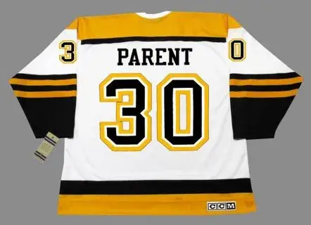 BERNIE PARENT Boston Bruins 1966 Away CCM Throwback NHL Hockey Jersey 