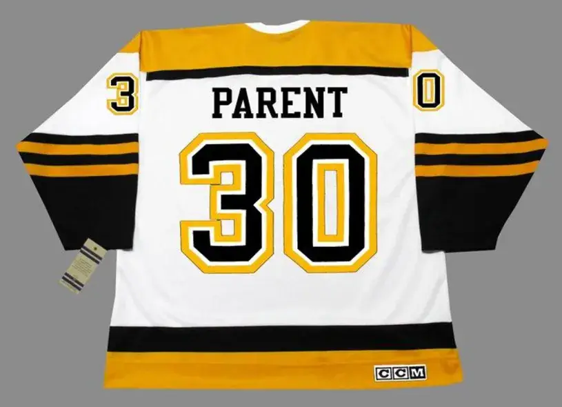 BERNIE PARENT Boston Bruins 1966 Away CCM Throwback NHL Hockey Jersey 