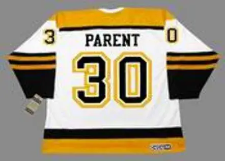 BERNIE PARENT Boston Bruins 1966 Away CCM Throwback NHL Hockey Jersey 