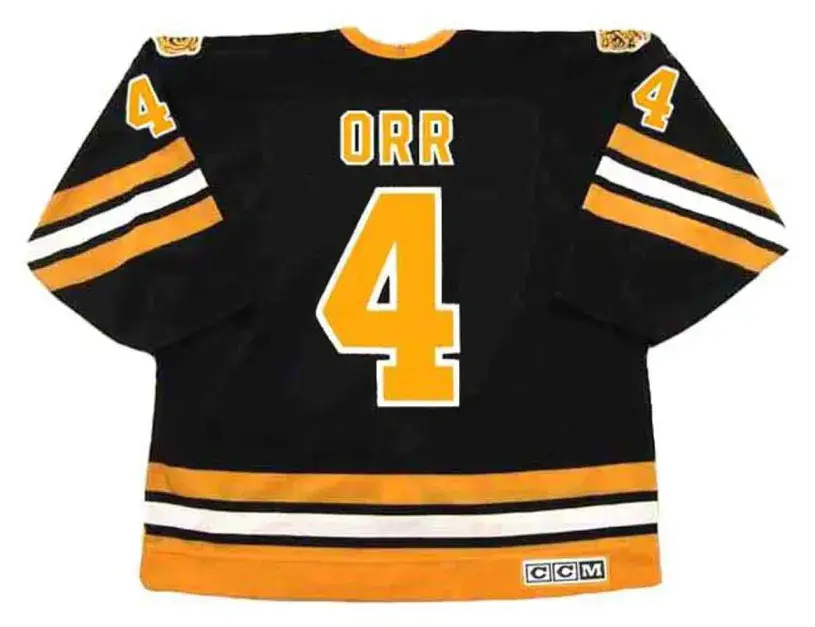 BOBBY ORR Boston Bruins 1975 Away CCM Vintage Throwback NHL Hockey Jersey 