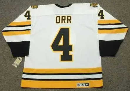 BOBBY ORR Boston Bruins 1975 CCM Vintage Throwback Home NHL Hockey Jersey 