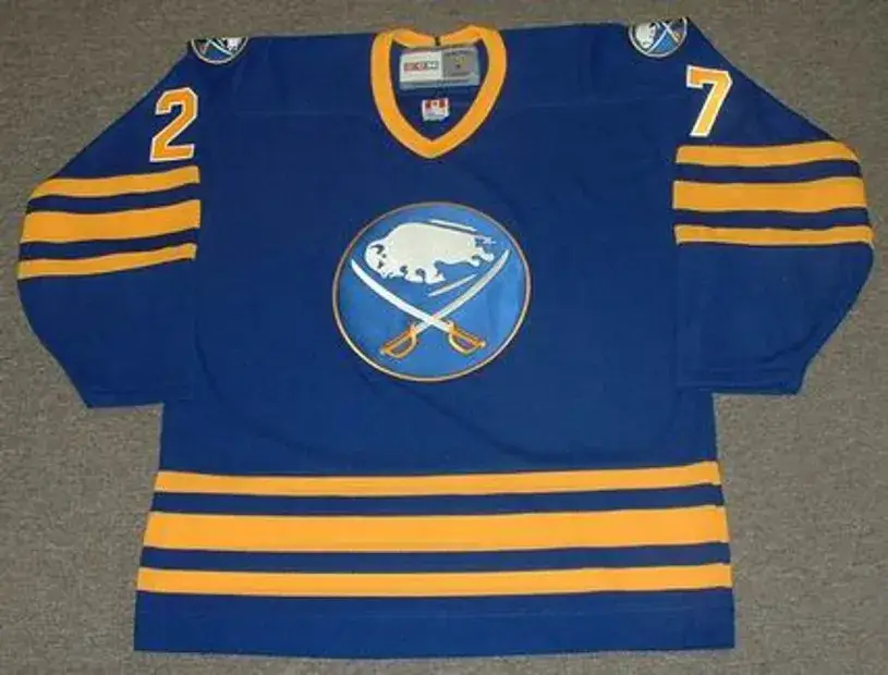 BRAD MAY Buffalo Sabres 1992 Away CCM Vintage NHL Throwback Jersey