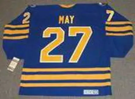 BRAD MAY Buffalo Sabres 1992 Away CCM Vintage NHL Throwback Jersey 