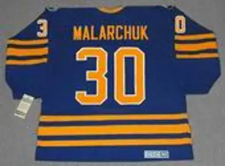 CLINT MALARCHUK Buffalo Sabres 1990 Away CCM Throwback NHL Hockey Jersey 