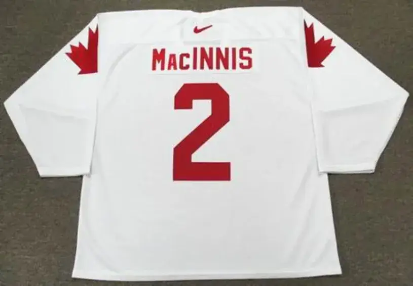 AL MacINNIS 1991 Team Canada Nike Throwback Hockey Jersey 