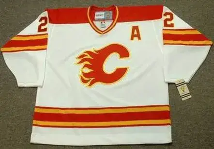 AL MacINNIS Calgary Flames 1980’s Home CCM Throwback NHL Hockey Jersey
