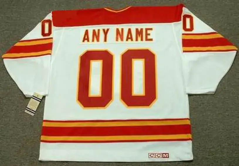 CALGARY FLAMES 1980’s CCM Vintage Throwback Home Jersey Customized “Any Name & Number(s)” 