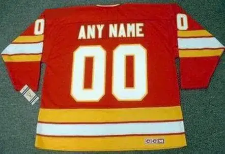 CALGARY FLAMES 1980’s CCM Vintage Throwback NHL Hockey Jersey Customized “Any Name & Number(s)” 