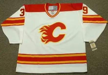 DOUG GILMOUR Calgary Flames 1980’s CCM Vintage Throwback Home NHL Hockey Jersey