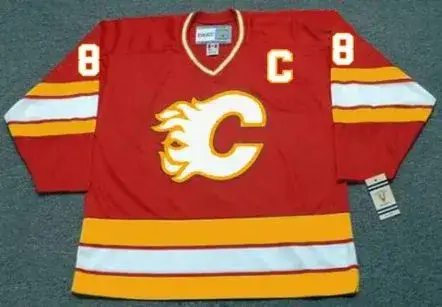 DOUG RISEBROUGH Calgary Flames 1985 CCM Vintage Throwback NHL Hockey Jersey