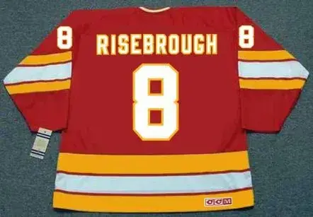 DOUG RISEBROUGH Calgary Flames 1985 CCM Vintage Throwback NHL Hockey Jersey 