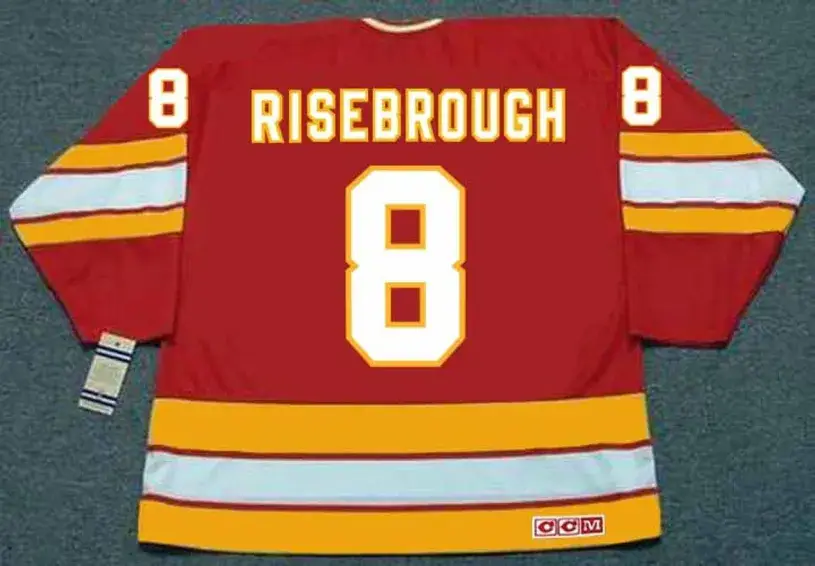 DOUG RISEBROUGH Calgary Flames 1985 CCM Vintage Throwback NHL Hockey Jersey 
