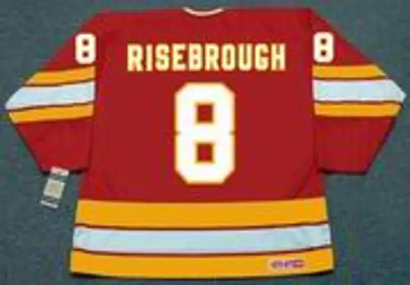 DOUG RISEBROUGH Calgary Flames 1985 CCM Vintage Throwback NHL Hockey Jersey 
