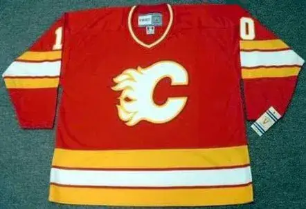 GARY ROBERTS Calgary Flames 1980’s CCM Vintage Throwback Away NHL Hockey Jersey