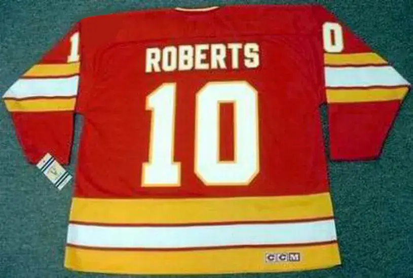 GARY ROBERTS Calgary Flames 1980’s CCM Vintage Throwback Away NHL Hockey Jersey 