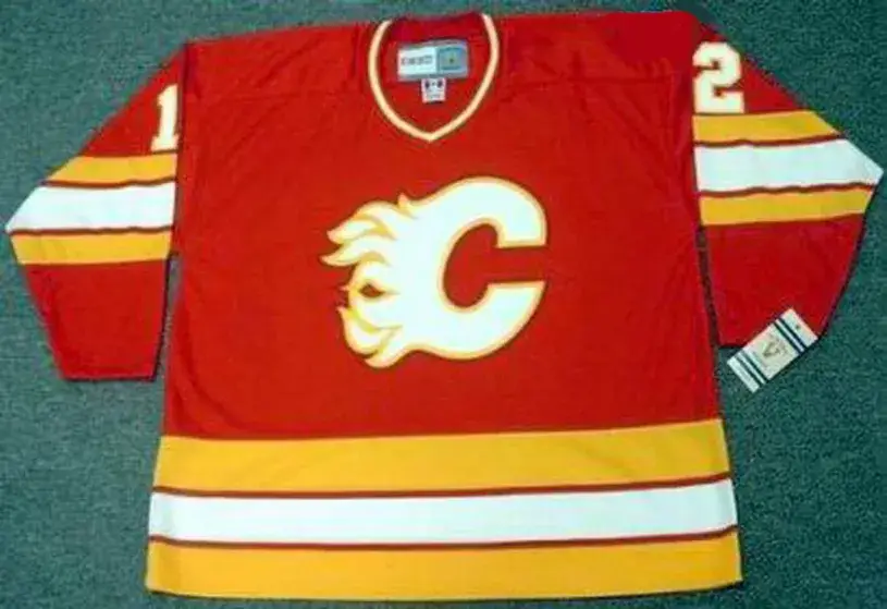 HAKAN LOOB Calgary Flames 1980’s CCM Vintage Throwback Away NHL Hockey Jersey