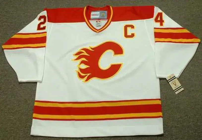 JIM PEPLINSKI Calgary Flames 1980’s CCM Vintage Throwback Home NHL Hockey Jersey