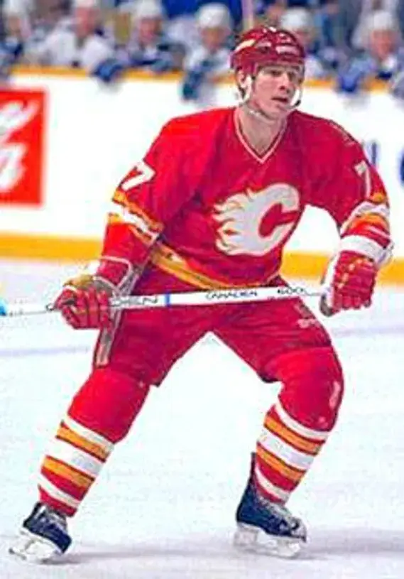 JOE MULLEN Calgary Flames 1980’s CCM Vintage Throwback Away NHL Hockey Jersey 