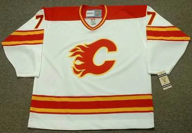JOE MULLEN Calgary Flames 1980’s CCM Vintage Throwback Home NHL Hockey Jersey