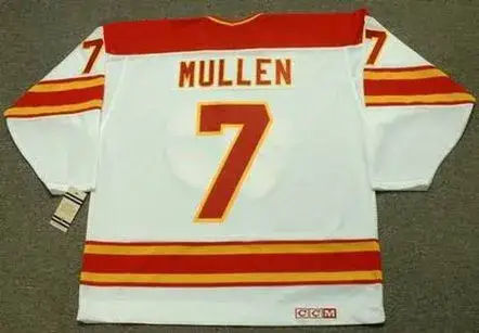 JOE MULLEN Calgary Flames 1980’s CCM Vintage Throwback Home NHL Hockey Jersey 