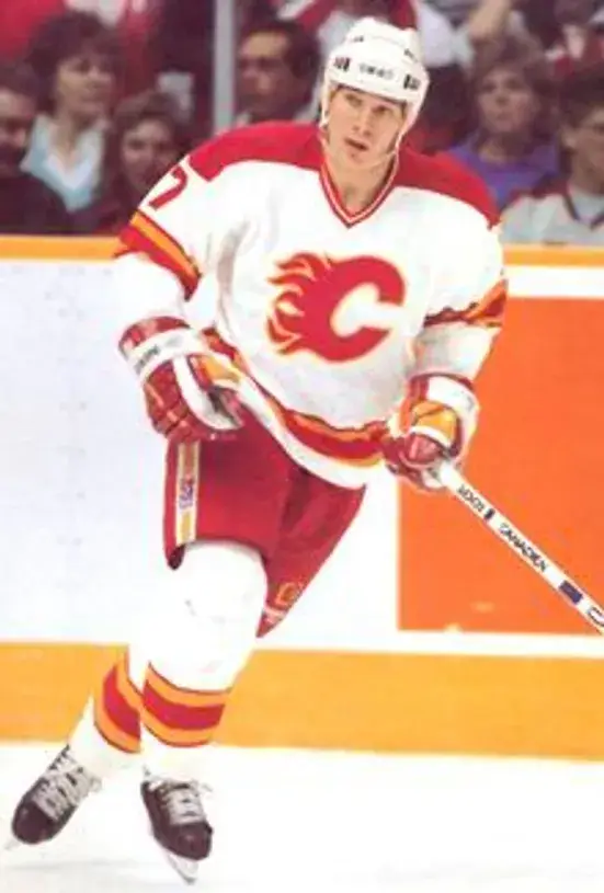 JOE MULLEN Calgary Flames 1980’s CCM Vintage Throwback Home NHL Hockey Jersey 
