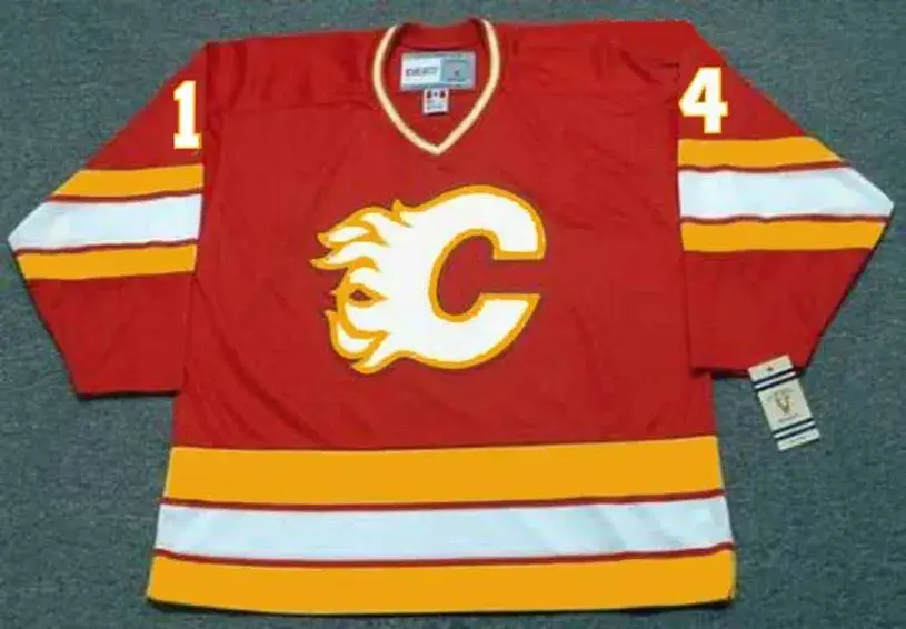 KENT NILSSON Calgary Flames 1982 CCM Vintage Throwback NHL Hockey Jersey