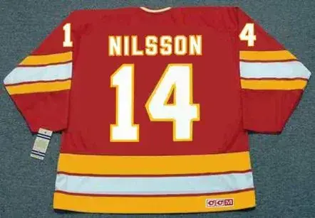 KENT NILSSON Calgary Flames 1982 CCM Vintage Throwback NHL Hockey Jersey 