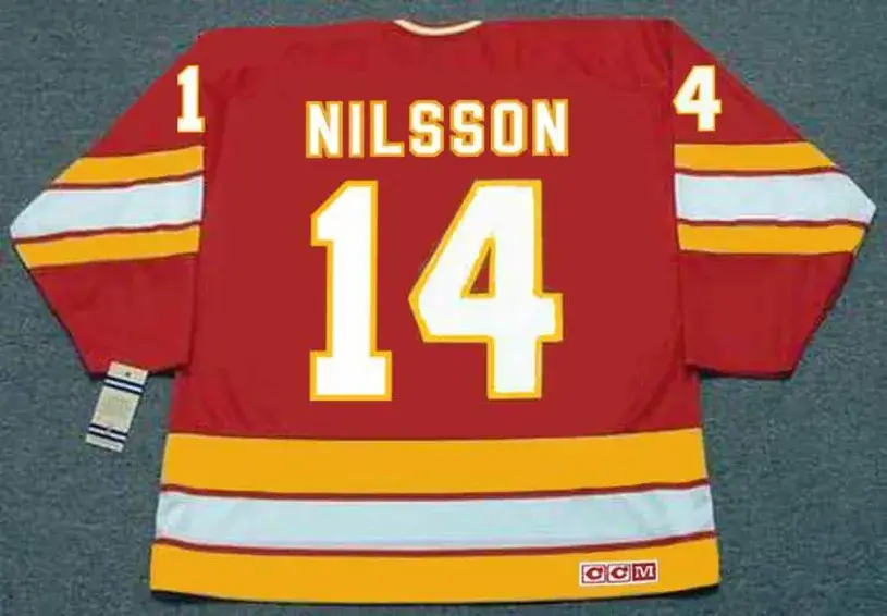 KENT NILSSON Calgary Flames 1982 CCM Vintage Throwback NHL Hockey Jersey 