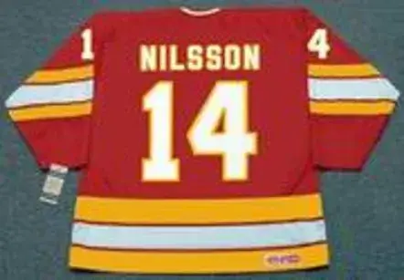 KENT NILSSON Calgary Flames 1982 CCM Vintage Throwback NHL Hockey Jersey 