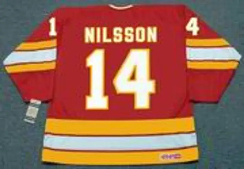 KENT NILSSON Calgary Flames 1982 CCM Vintage Throwback NHL Hockey Jersey 