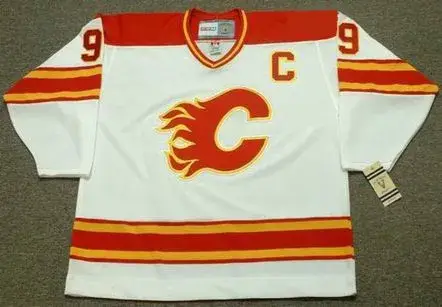 LANNY MCDONALD Calgary Flames 1980’s CCM Vintage Throwback Home Hockey Jersey