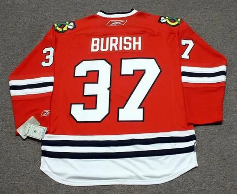 ADAM BURISH Chicago Blackhawks 2010 REEBOK Premier Throwback NHL Hockey Jersey 