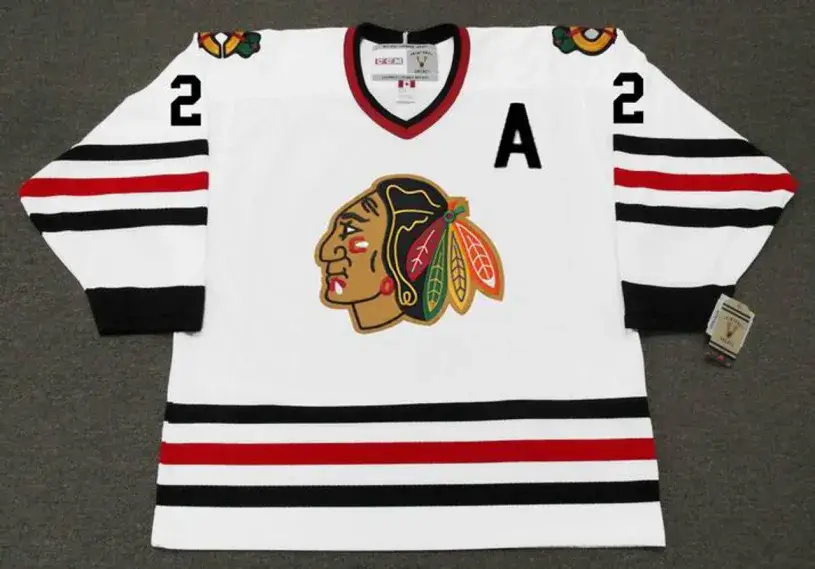 BILL WHITE Chicago Blackhawks 1970 CCM Vintage Throwback NHL Hockey Jersey