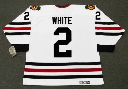 BILL WHITE Chicago Blackhawks 1970 CCM Vintage Throwback NHL Hockey Jersey 
