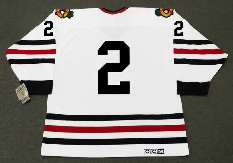 BILL WHITE Chicago Blackhawks 1970 CCM Vintage Throwback NHL Hockey Jersey 
