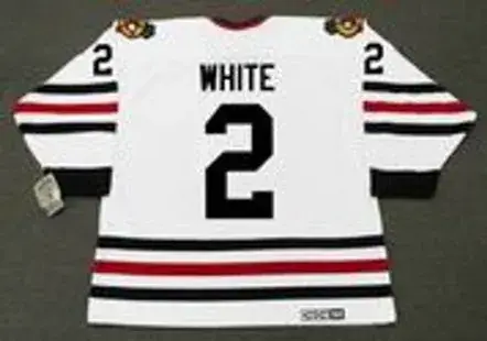 BILL WHITE Chicago Blackhawks 1970 CCM Vintage Throwback NHL Hockey Jersey 