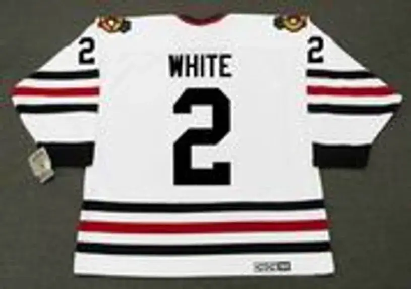 BILL WHITE Chicago Blackhawks 1970 CCM Vintage Throwback NHL Hockey Jersey 