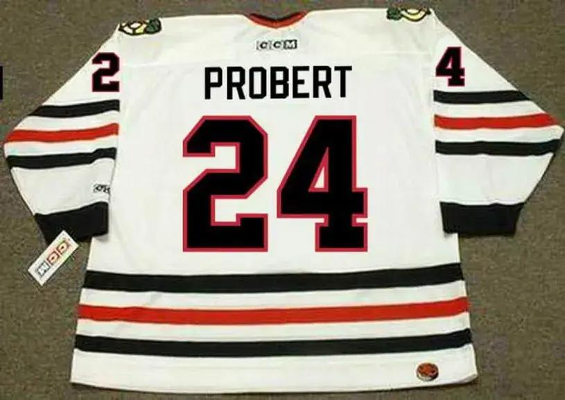 BOB PROBERT Chicago Blackhawks 1996 CCM Throwback Home NHL Hockey Jersey 