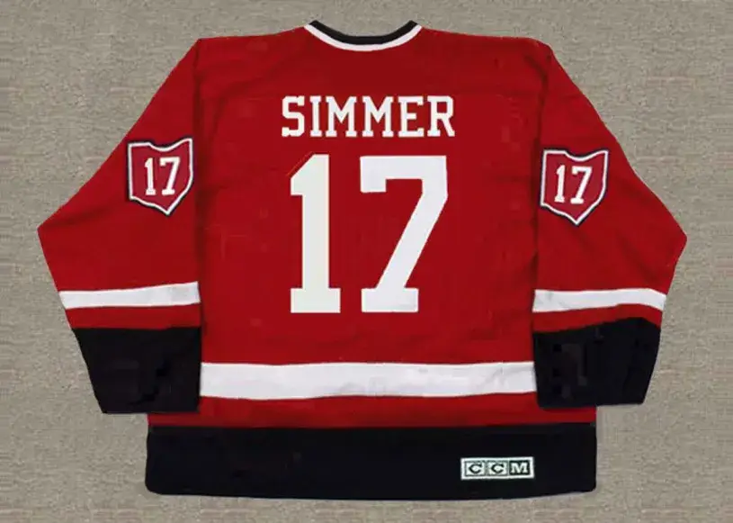 CHARLIE SIMMER Cleveland Barons 1976 CCM Throwback NHL Hockey Jersey 
