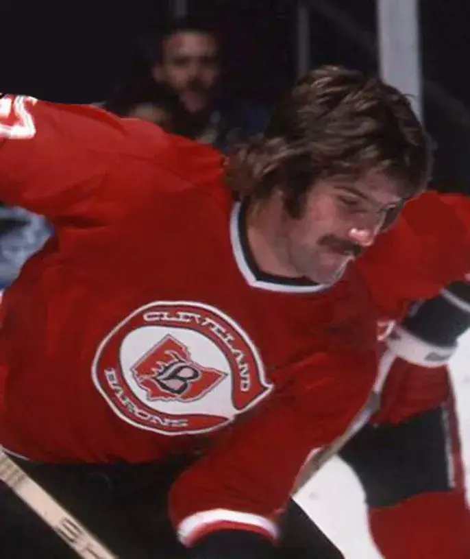 CHARLIE SIMMER Cleveland Barons 1976 CCM Throwback NHL Hockey Jersey 