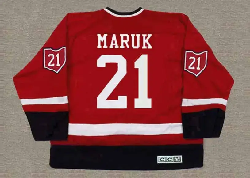 DENNIS MARUK Cleveland Barons 1976 CCM Throwback NHL Hockey Jersey 