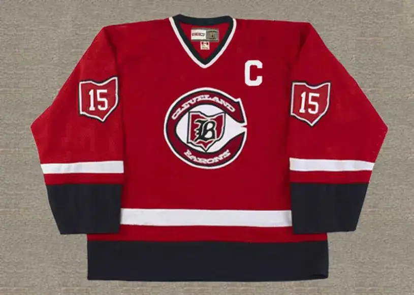 JIM NEILSON Cleveland Barons 1976 CCM Throwback NHL Hockey Jersey