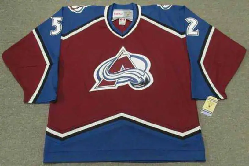 ADAM FOOTE Colorado Avalanche 1996 Away CCM Vintage Throwback NHL Hockey Jersey