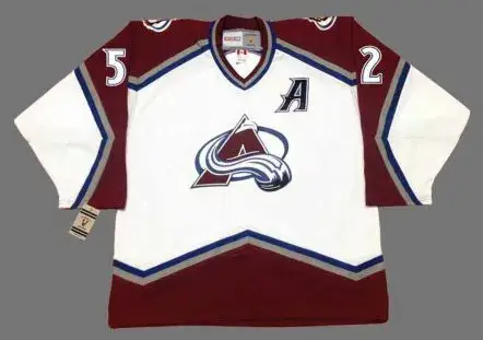 ADAM FOOTE Colorado Avalanche 2001 Home CCM Vintage Throwback NHL Hockey Jersey