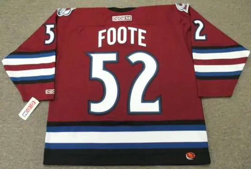 ADAM FOOTE Colorado Avalanche 2003 Alternate CCM Throwback NHL Hockey Jersey 